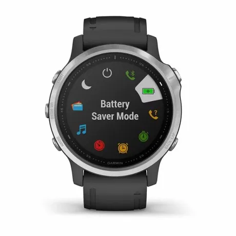 Часы Garmin FENIX 6S серебристый с черным ремешком - Фото 8