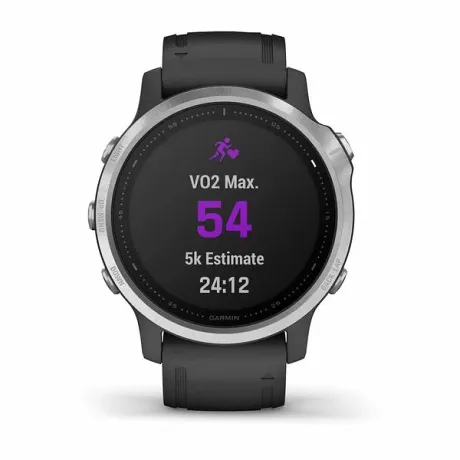 Часы Garmin FENIX 6S серебристый с черным ремешком - Фото 6