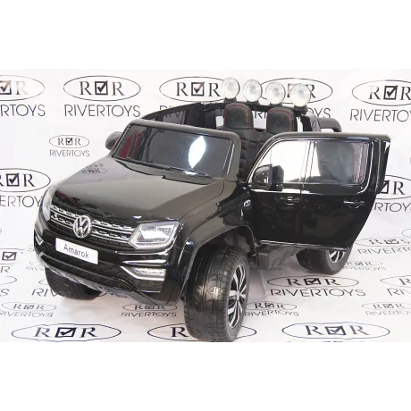 Электромобиль RiverToys VOLKSWAGEN-AMAROK-M999MM Black - Фото 6