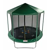 Батут 6FT 1,83м SportElite HOME с принтом, защитной сеткой и крышей FR-30-6FT