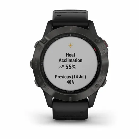 Часы Garmin FENIX 6 Sapphire серый с черным ремешком - Фото 4