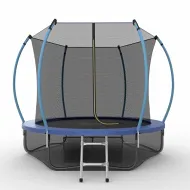 Уличный батут EVO JUMP Internal 8ft (Blue) с внутренней сеткой и лестницей + нижняя сеть