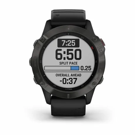 Часы Garmin FENIX 6 Sapphire серый с черным ремешком - Фото 8
