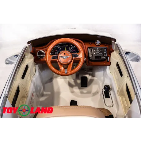 Электромобиль ToyLand Bentley Bentayga белый - Фото 7