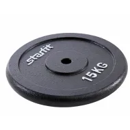 Диск чугунный Starfit BB-204 15 кг, d=26 мм, черный