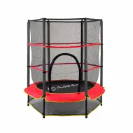 Батут с защитной cеткой "PERFETTO SPORT 5" диаметр 1,4 м красный