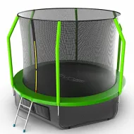 Уличный батут EVO JUMP Cosmo 10ft (Green) с внутренней сеткой и лестницей + нижняя сеть