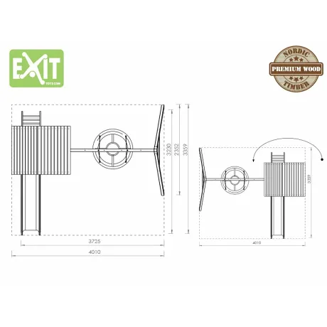 Игровой комплекс Exit Toys Акцент с кaчелями-гнездо - Фото 2