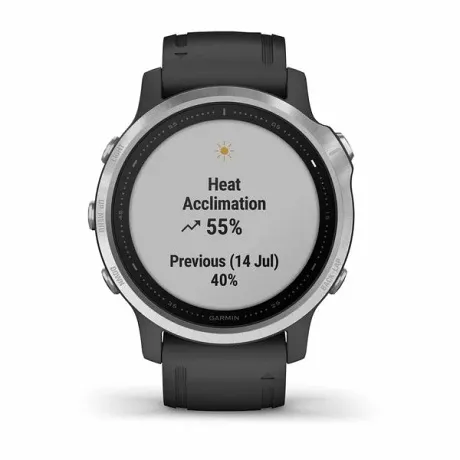 Часы Garmin FENIX 6S серебристый с черным ремешком - Фото 7